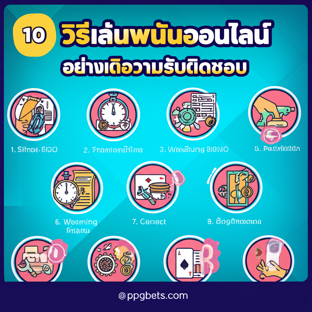 อินโฟกราฟิก 10 วิธีเล่นพนันออนไลน์อย่างมีความรับผิดชอบสำหรับมือใหม่