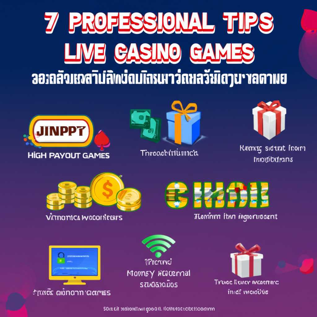 Infographic showing 7 expert tips for playing live casino games successfully