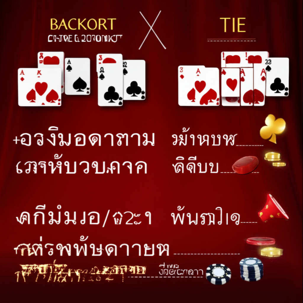 อินโฟกราฟิกอธิบายกติกาพื้นฐานบาคาร่าออนไลน์สดสำหรับมือใหม่ พร้อมตัวเลือกเดิมพันและกฎการจั่วไพ่ใบที่สาม
