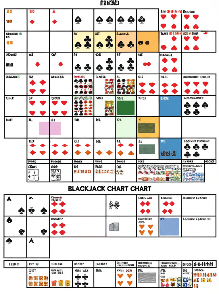 แผนภูมิกลยุทธ์แบล็คแจ็คสำหรับช่วยตัดสินใจเล่นอย่างมืออาชีพ