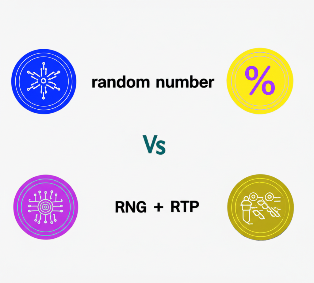 ตารางเปรียบเทียบความแตกต่างระหว่าง RNG และ RTP ในเกมสล็อตออนไลน์
