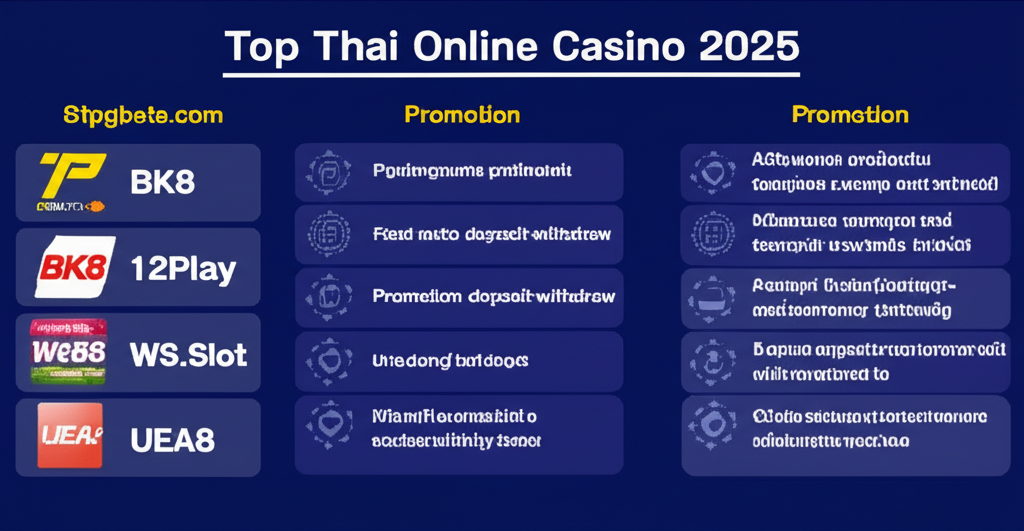 ตารางเปรียบเทียบฟีเจอร์หลักและโปรโมชั่นของแอปคาสิโนออนไลน์ยอดนิยมในไทยปี 2025