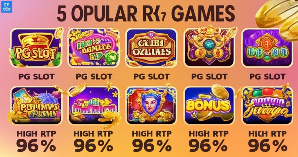 5 เกมสล็อตแนะนำจาก PG SLOT ที่มี RTP สูง