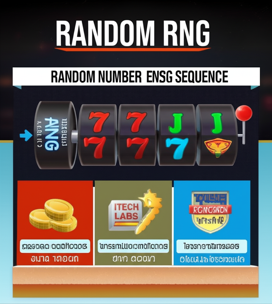 อินโฟกราฟิกอธิบายการทำงานของ RNG ในเกมสล็อตออนไลน์ พร้อมใบรับรองความยุติธรรม