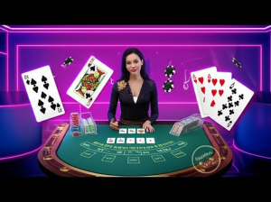 ภาพเกมบาคาร่าออนไลน์สดที่มีดีลเลอร์มืออาชีพและโต๊ะคาสิโนทันสมัย พร้อมโลโก้ thepgbets.com แสดงถึงความน่าเชื่อถือและความตื่นเต้นของคาสิโนสด