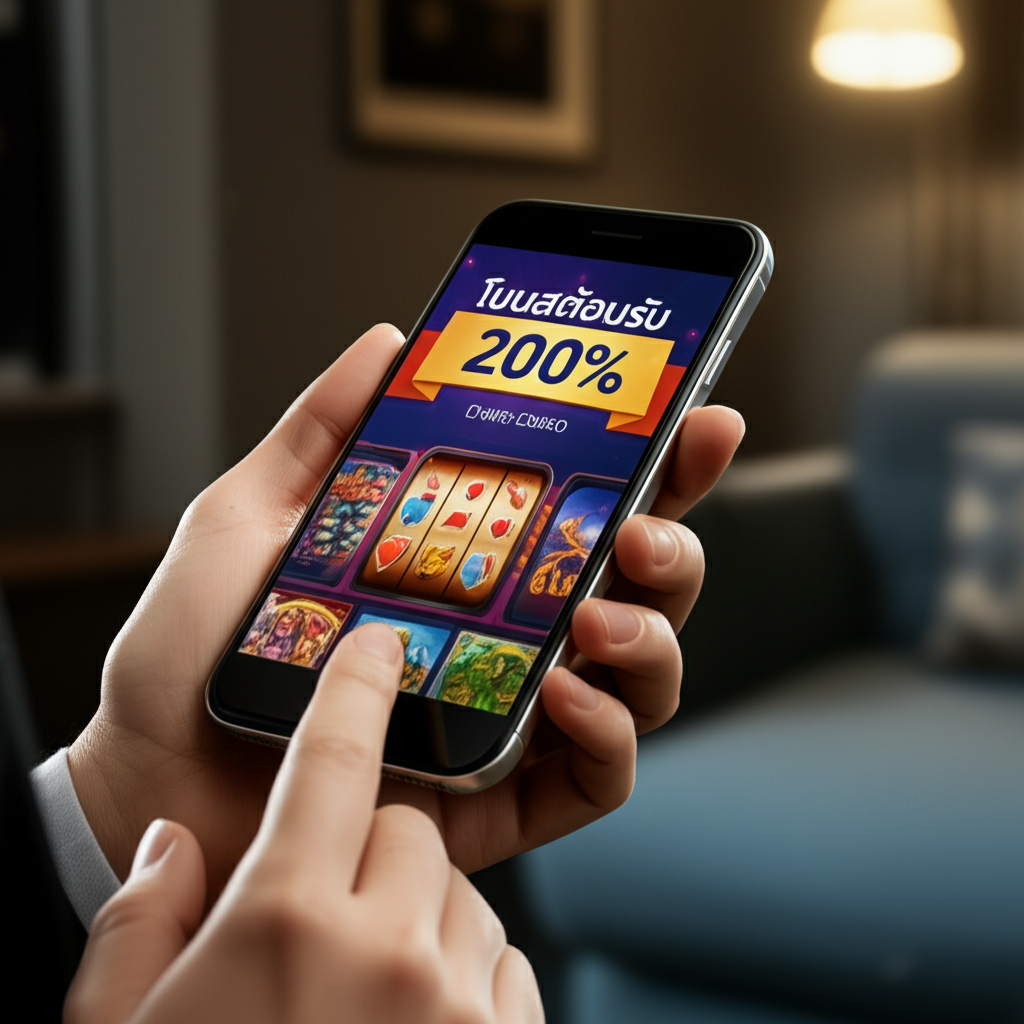 รีวิวการเล่นคาสิโนออนไลน์บนมือถือ แสดงแอปเกมและโปรโมชั่นโบนัสต้อนรับ 200%