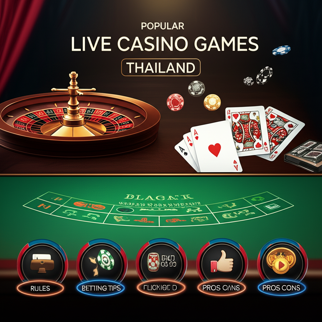 รีวิวเกมโต๊ะยอดนิยมในคาสิโนสด เช่น รูเล็ต แบล็คแจ็ค บาคาร่า และเสือมังกร พร้อมกติกาและเทคนิค