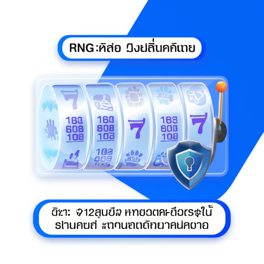 อินโฟกราฟิกอธิบายระบบ RNG ในเกมสล็อตออนไลน์ เพื่อความยุติธรรมและความปลอดภัย
