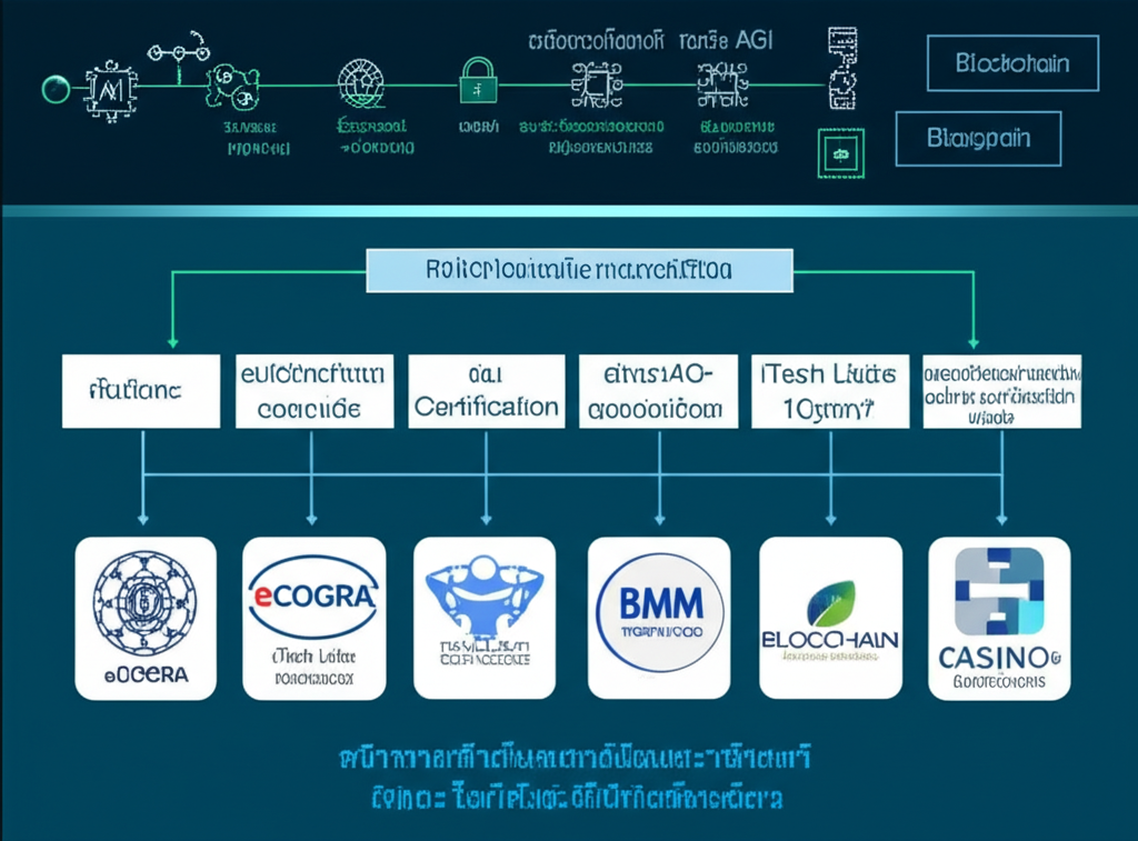 แผนภาพอธิบายเทคโนโลยี RNG และการรับรองความโปร่งใสในซอฟต์แวร์คาสิโนออนไลน์