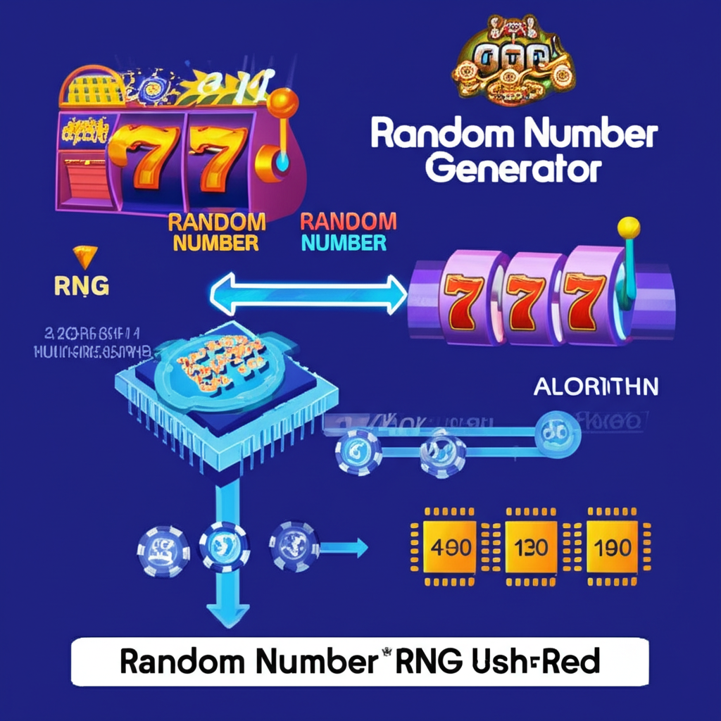 แผนภาพอธิบายการทำงานของ RNG ในเกมสล็อตออนไลน์