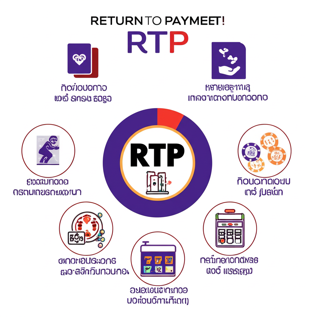 อินโฟกราฟิกอธิบายความหมายของ RTP และอัตราการจ่ายในเกมคาสิโนสด