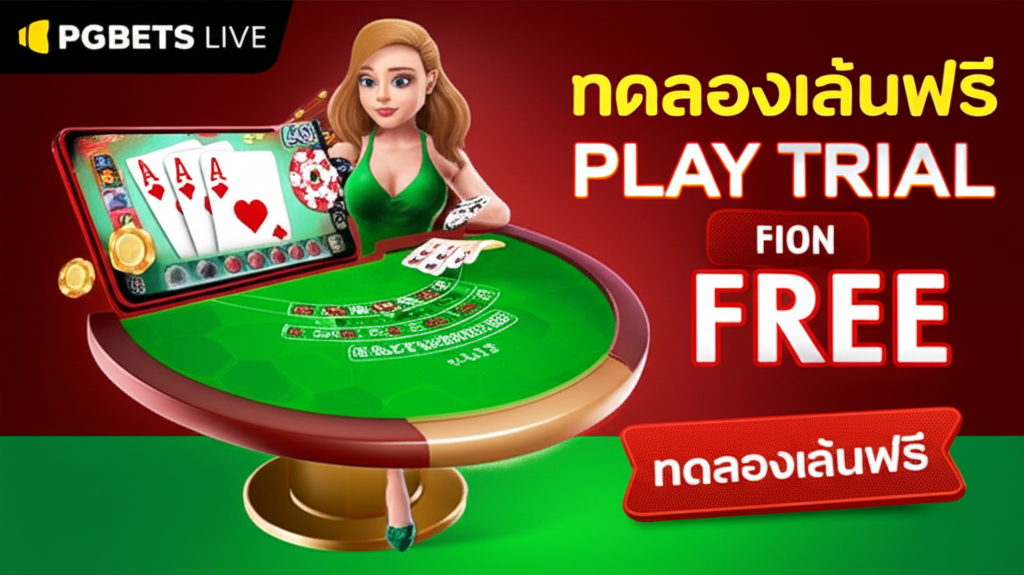 ภาพผู้เล่นมือใหม่ใช้โหมดทดลองเล่นฟรีแบล็คแจ็คสดที่ thepgbets พร้อมแสดงโปรโมชั่นฟรีสปินและโบนัส