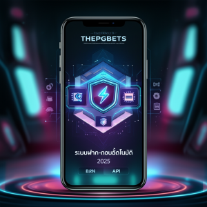 ภาพระบบฝาก-ถอนอัตโนมัติที่รวดเร็วและปลอดภัยบนมือถือของ thepgbets ในปี 2025
