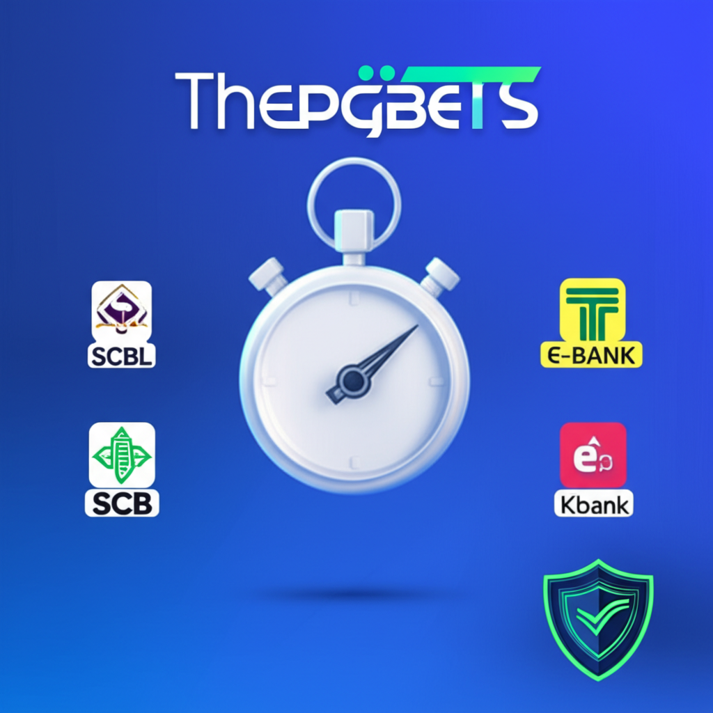 Illustration of thepgbets fast and secure automatic deposit and withdrawal system with popular Thai payment methods