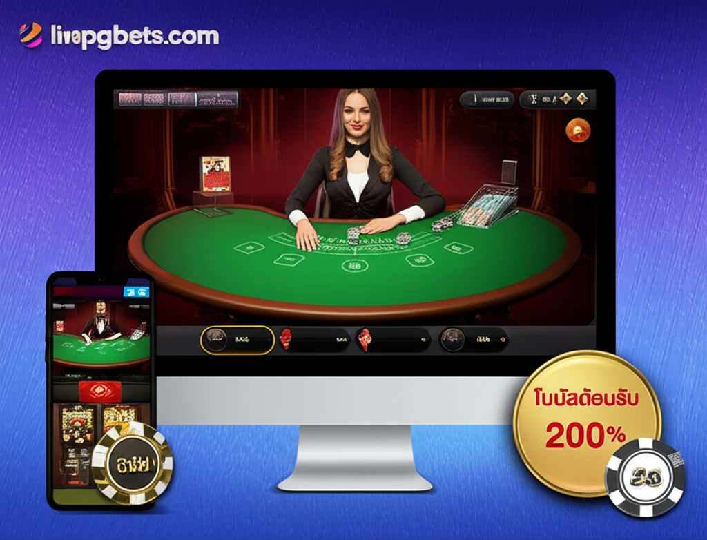 ภาพหน้าจอเกมแบล็คแจ็คคาสิโนสดของ thepgbets.com พร้อมโปรโมชั่นและบริการมืออาชีพ