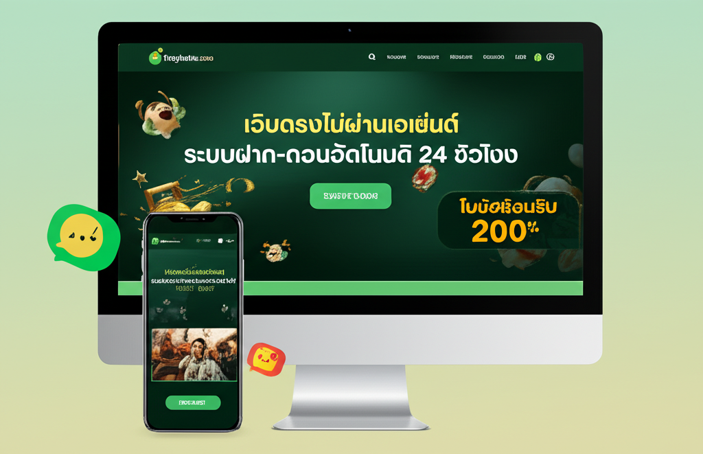 ภาพตัวอย่างหน้าเว็บไซต์ thepgbets.com แสดงจุดเด่นเว็บตรง ระบบฝากถอนอัตโนมัติ และโปรโมชั่นยอดนิยม