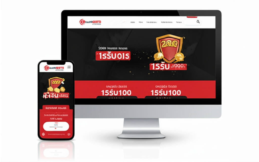 ภาพหน้าจอเว็บไซต์ thepgbets.com บนมือถือและเดสก์ท็อป แสดงระบบฝาก-ถอนอัตโนมัติ โปรโมชั่นโบนัสต้อนรับ และบริการลูกค้า 24 ชั่วโมง